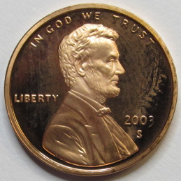 2003 S Lincoln Memorial Cent - vintage San Francisco mintmark American proof coin