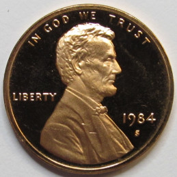 1984 S Lincoln Memorial Cent - American vintage proof coin