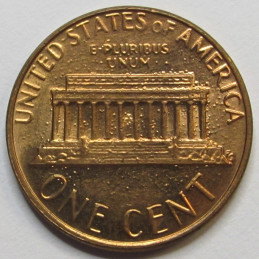1985 D Lincoln Memorial Cent - error coin with filled D mintmark - cud error