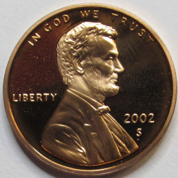 2002 S Lincoln Memorial Cent - San Francisco mintmark vintage penny