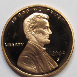 2004 S Lincoln Memorial Cent - vintage S mintmark American proof coin