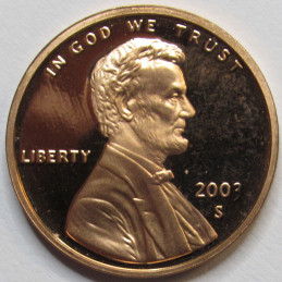 2003 S Lincoln Memorial Cent - vintage S mintmark American proof penny