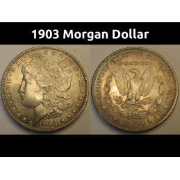 1903 Morgan Dollar - better date early 20th century American silver dollar