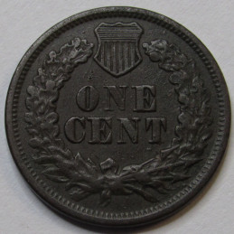 1864 Indian Head Cent - Bronze with L - scarce variety Civil War era penny