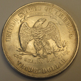 1876 Trade Dollar - historical better grade American silver dollar