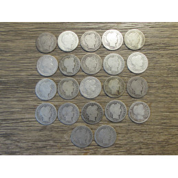 Lot of 22 Barber Dimes - 1900 - 1916 vintage dimes - all different dates and mintmarks