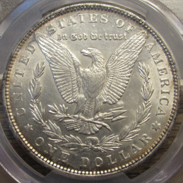 1892 Morgan Dollar - certified higher grade American silver dollar