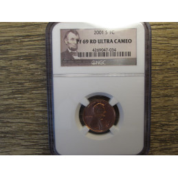 2001 S Lincoln Memorial Cent - NGC Proof DCAM 69 - vintage American penny