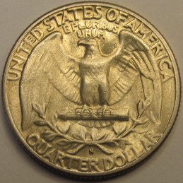 1951 S Washington Quarter - uncirculated American silver coin