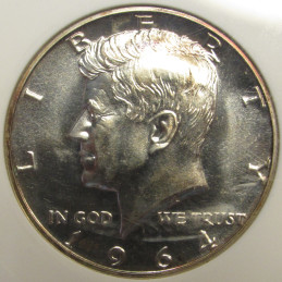 1964 JFK Half Dollar - uncirculated flashy proof vintage silver coin