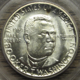 1950 S Booker T Washington Commemorative Half Dollar - PCGS graded MS 65 - vintage silver half