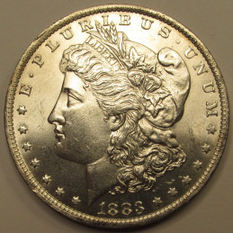 1883 O Morgan Dollar - uncirculated condition antique American silver dollar