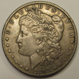 1892 O Morgan Dollar - better date American silver dollar coin