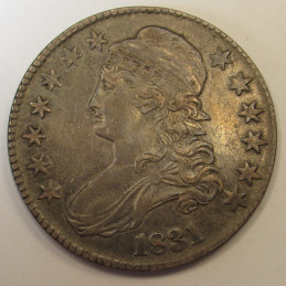 1831 Capped Bust Half Dollar - better condition antique silver American coin