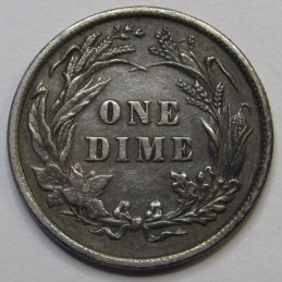 1896 Barber Dime - better condition antique American silver dim