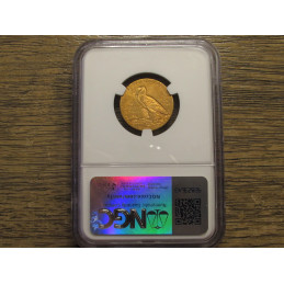 1909 D Indian 5 Dollar - NGC Graded MS 62 - beautiful uncirculated antique gold coin