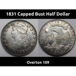 1831 Capped Bust Half Dollar - high grade antique early American coin