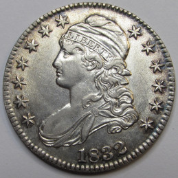 1832 Capped Bust Half Dollar - high grade antique early American silver coin