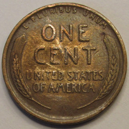 1918 Lincoln Wheat Cent - antique American wheat penny