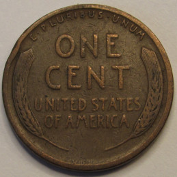 1909 VDB Lincoln Wheat Cent - antique first year of issue American wheat penny