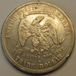 1878 S Trade Dollar - historic San Francisco mint silver dollar