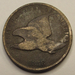 1858 Flying Eagle Cent - Small Letters - historic early date American small cent 