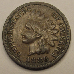 1886 Indian Head Cent - Type 1 - antique American penny