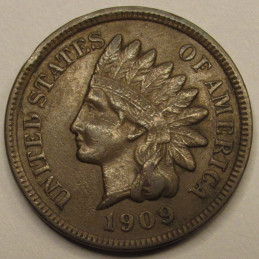 1909 Indian Head Cent - final year of issue better condition American penny