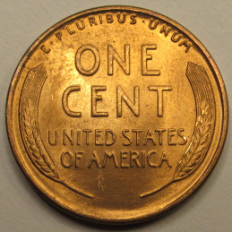 1942 D Lincoln Wheat Cent - uncirculated WW2 era American wheat penny