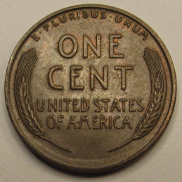 1938 D Lincoln Wheat Cent - antique Denver mintmark American wheat penny