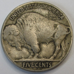 1920 Buffalo Nickel - antique 1920s American Indian design coin