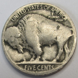 1924 D Buffalo Nickel - antique better date Denver mintmark American coin