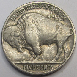 1934 Buffalo Nickel - antique better condition five cent coin