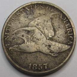 1857 Flying Eagle Cent - historic pre Civil War era cupronickel penny coin