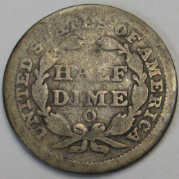 1844 O Seated Liberty Half Dime - better date low mintage American coin