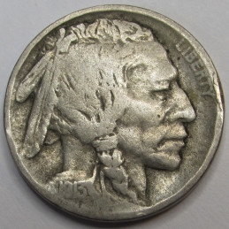 1913 D Buffalo Nickel - Type 2 - antique key date American bison niekl