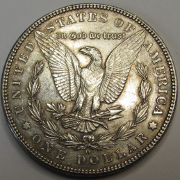 1902 O Morgan Dollar - antique American silver dollar from New Orleans mint