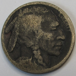 1913 D Buffalo Nickel - Type 2 - antique key date American Indian coin