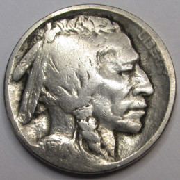 1914 Buffalo Nickel - antique second year of issue American Indian coin