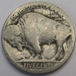 1914 S Buffalo Nickel - antique better date American five cent coin