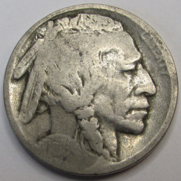 1915 S Buffalo Nickel - antique San Francisco mintmark better date five cent coin