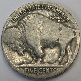 1916 S Buffalo Nickel - antique San Francisco mintmark American Indian design