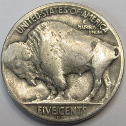 1917 D Buffalo Nickel - better date Denver mintmark American Indian coin