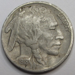 1918 S Buffalo Nickel - better grade and date American Indian coin