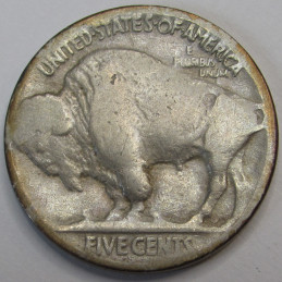 1921 S Buffalo Nickel - antique  semi-key date San Francisco mintmark five cent coin