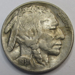 1931 S Buffalo Nickel - better date low mintage San Francisco mintmark coin