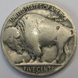 1913 D Buffalo Nickel - Type 2 - antique key date American bison coin