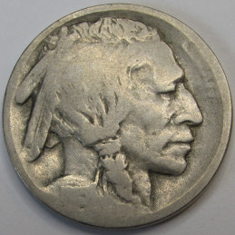 1915 S Buffalo Nickel - antique San Francisco mintmark American coin