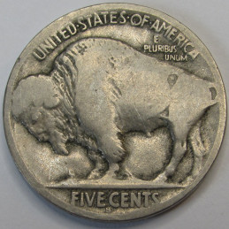 1915 S Buffalo Nickel - antique San Francisco mintmark American coin