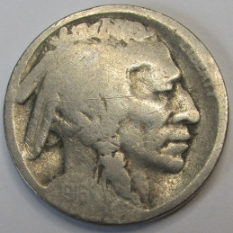 1916 S Buffalo Nickel - antique better date American Indian five cent coin